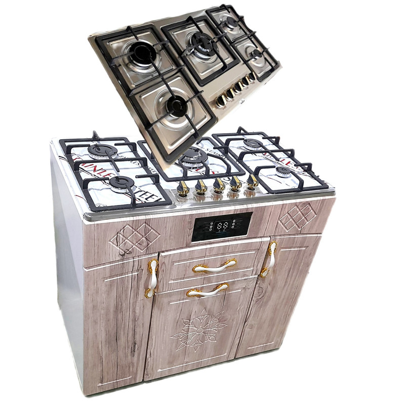 اجاق گاز توکار تایسز 5 شعله صفحه استیل مدل HS-1811 تایسز - تصویر 4