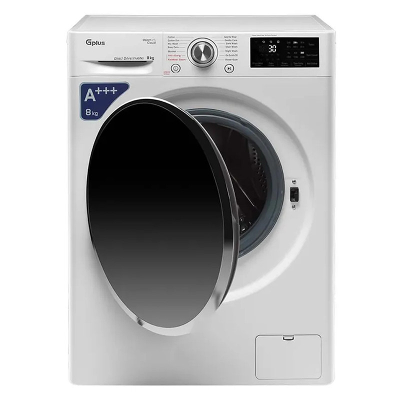 ماشین لباسشویی جی پلاس اتومات 8KG مدل GWM-M880W سفید جی‌پلاس - تصویر 2