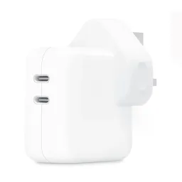 شارژر دیواری 35 وات اپل سه پین آیفون مدل Dual USB-C Port با دو خروجی USB-C (اوریجینال) با گارانتی مادام العمر