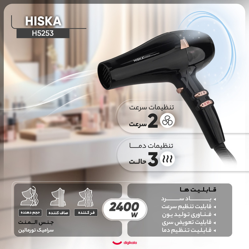 سشوار میگل مدل GHD202BK مشکی - تصویر 4