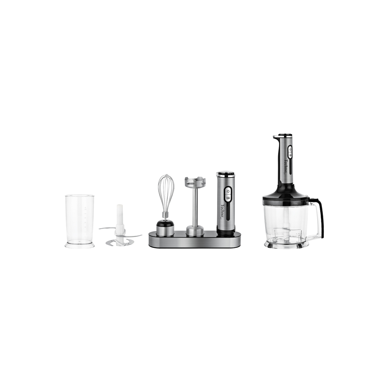 گوشتکوب برقی تکنو چندکاره مدل TE-812 استیل مشکی
