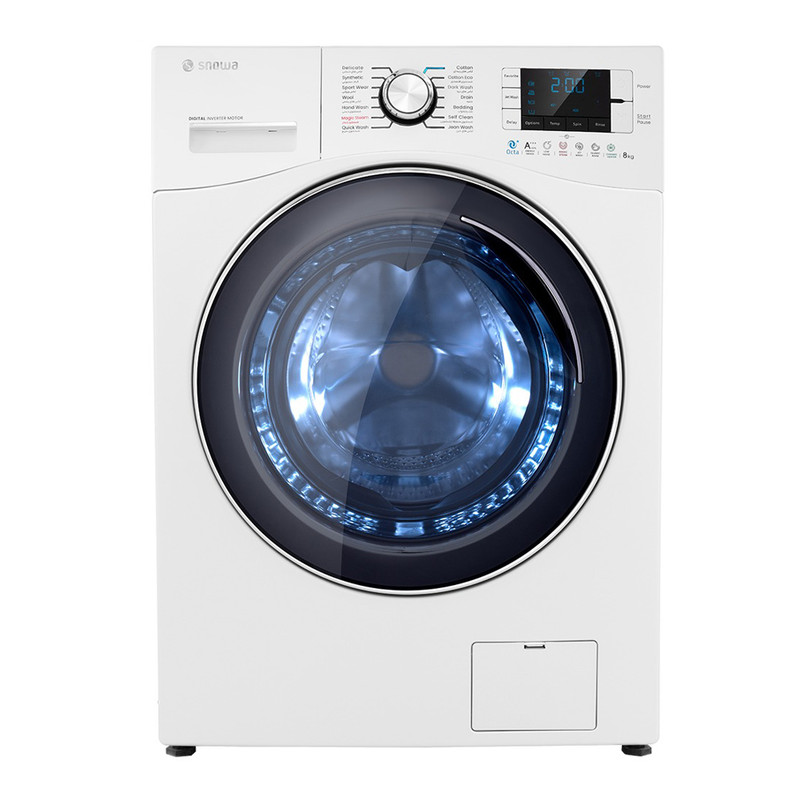 ماشین لباسشویی اسنوا اتومات 8KG مدل SWM-84W30 سفید  اسنوا